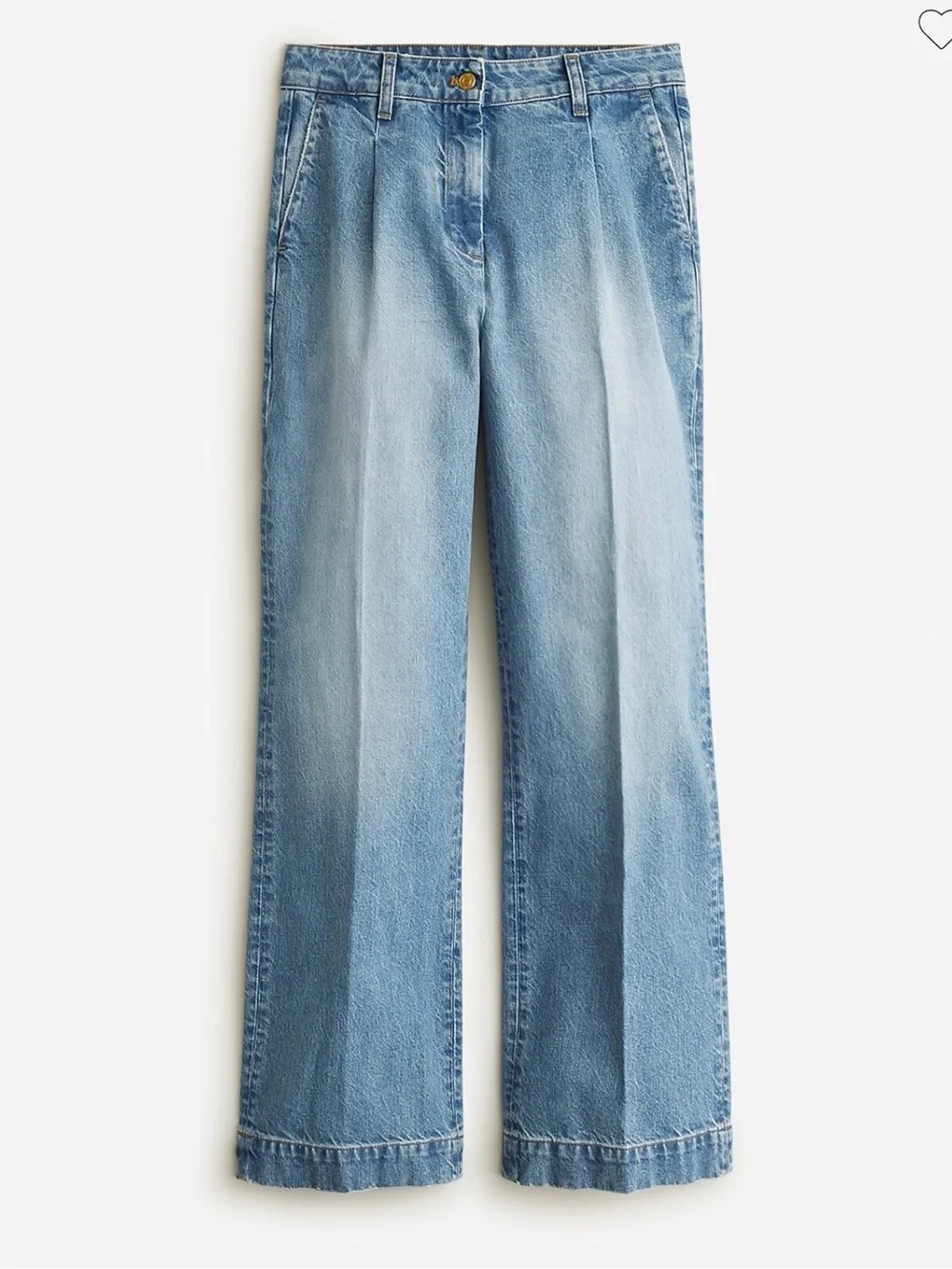 NWT J. CREW Wide-leg Essential jean in Ruth wash Size 29